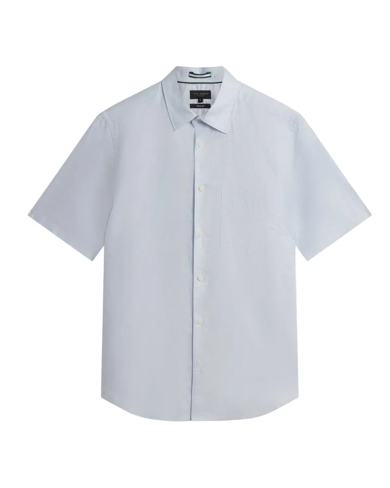 Ted Baker Palomas Leinenhemd In Hellblau Blassblau
