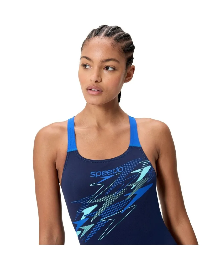Speedo Medley" Badeanzug für Damen (Marine/Blau Marineblau