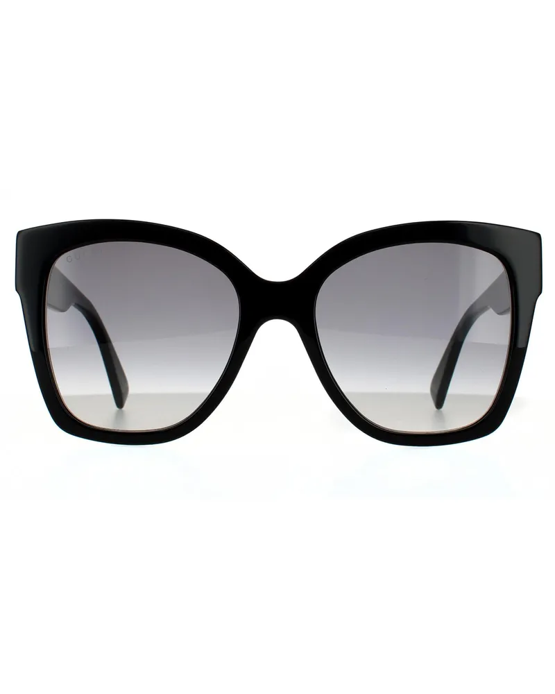 Gucci Square Womens Schwarz Grau Gradient Sonnenbrille Schwarz