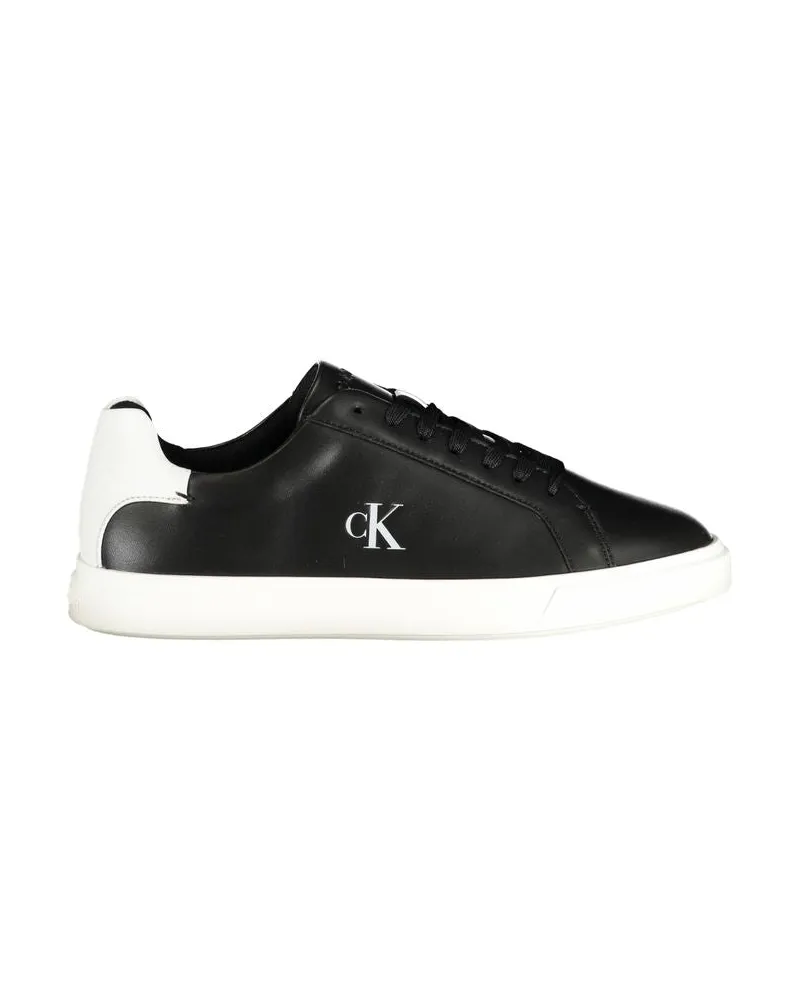 Calvin Klein Schwarze Polyurethan Damen Sneaker Schwarz