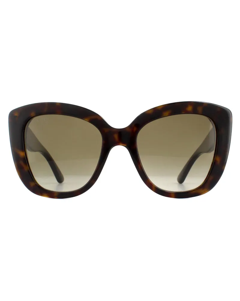 Gucci Cat Eye Sonnenbrille für Damen in Havanna Braun mit Farbverlauf Braun
