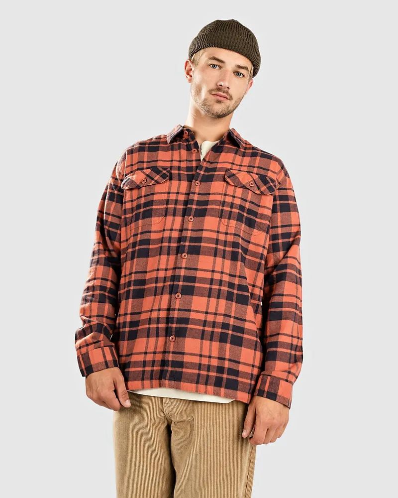 Patagonia Organic Cotton Mw Fjord Flannel Hemd burl red Mehrfarbig