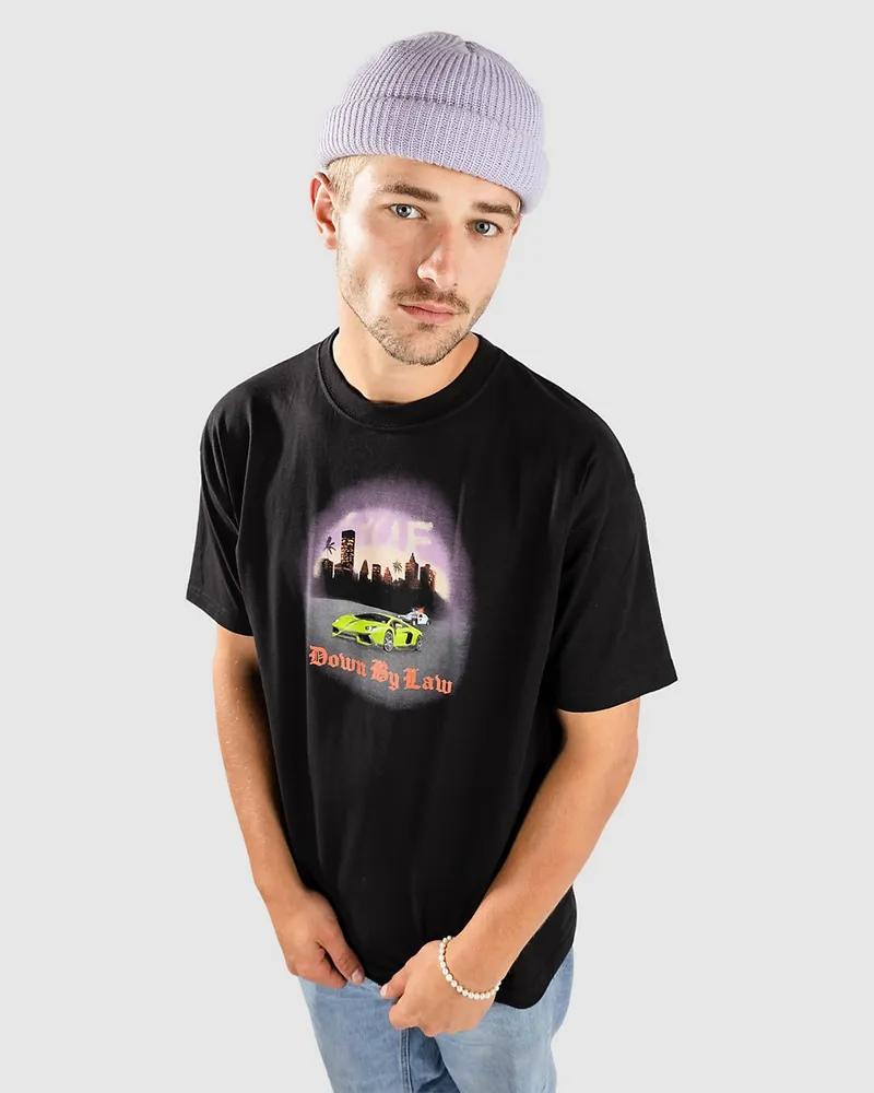 HUF Down By Law T-Shirt Schwarz