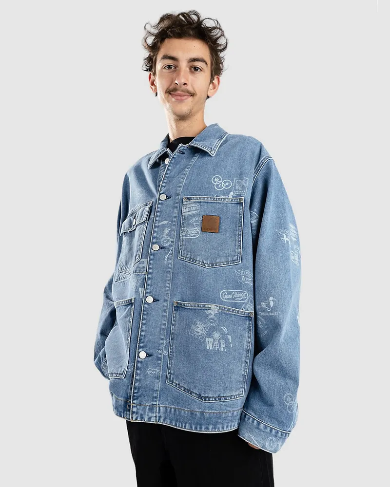 Carhartt WIP Stamp Jacke blue Mehrfarbig