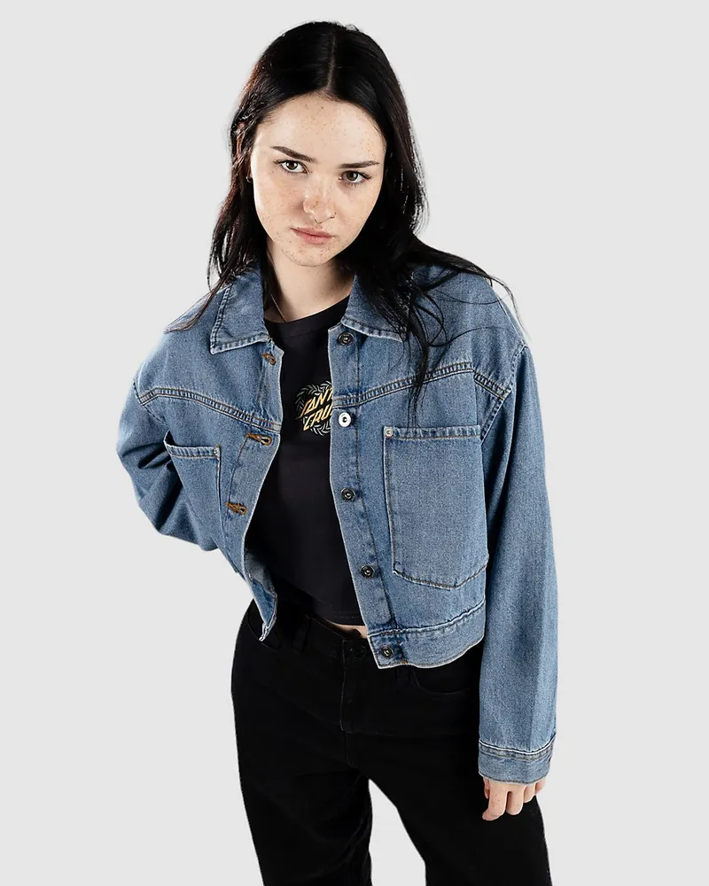 Vans Raynes Denim Crop Jacke Blau