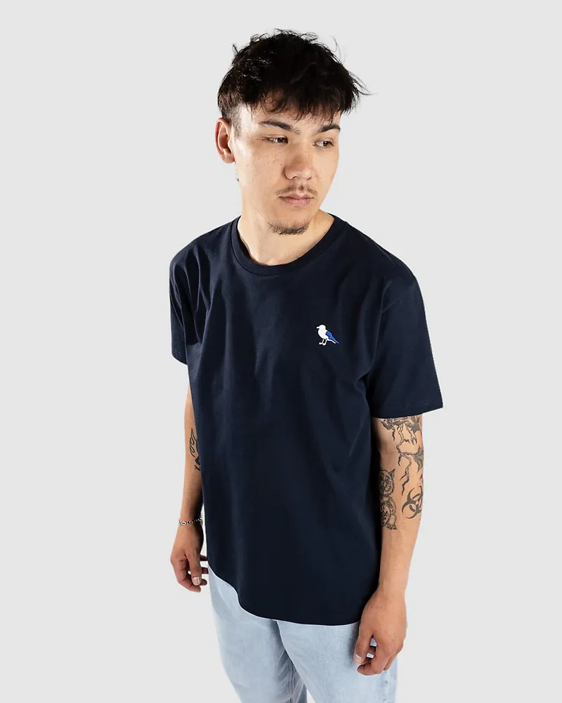 Cleptomanicx Embro Gull T-Shirt Blau