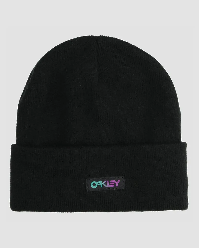 Oakley B1B Gradient Patch Beanie Schwarz