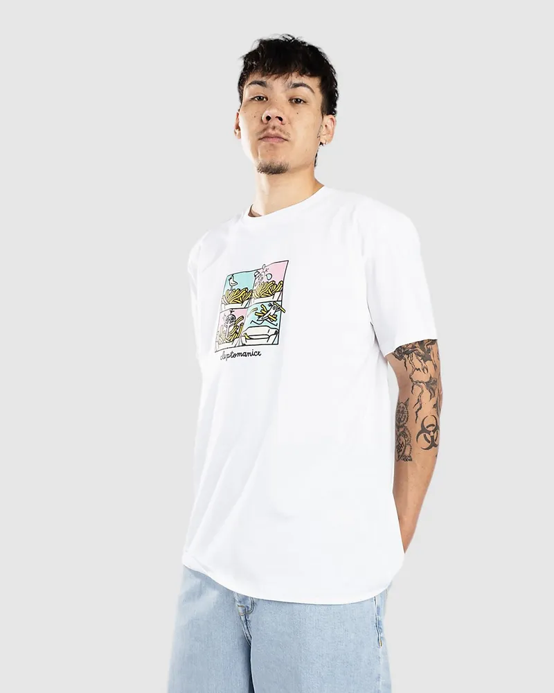 Cleptomanicx Stealy Gull T-Shirt Weiss