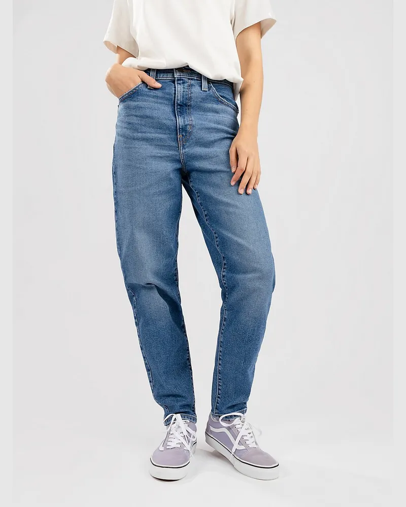 Levi's High Waisted Mom Jeans Blau