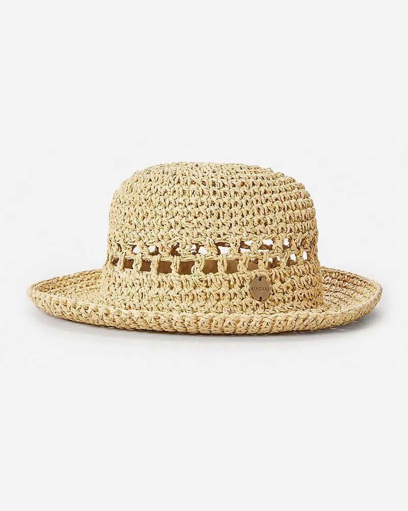 Rip Curl Essentials Crochet Bucket Hat Beige