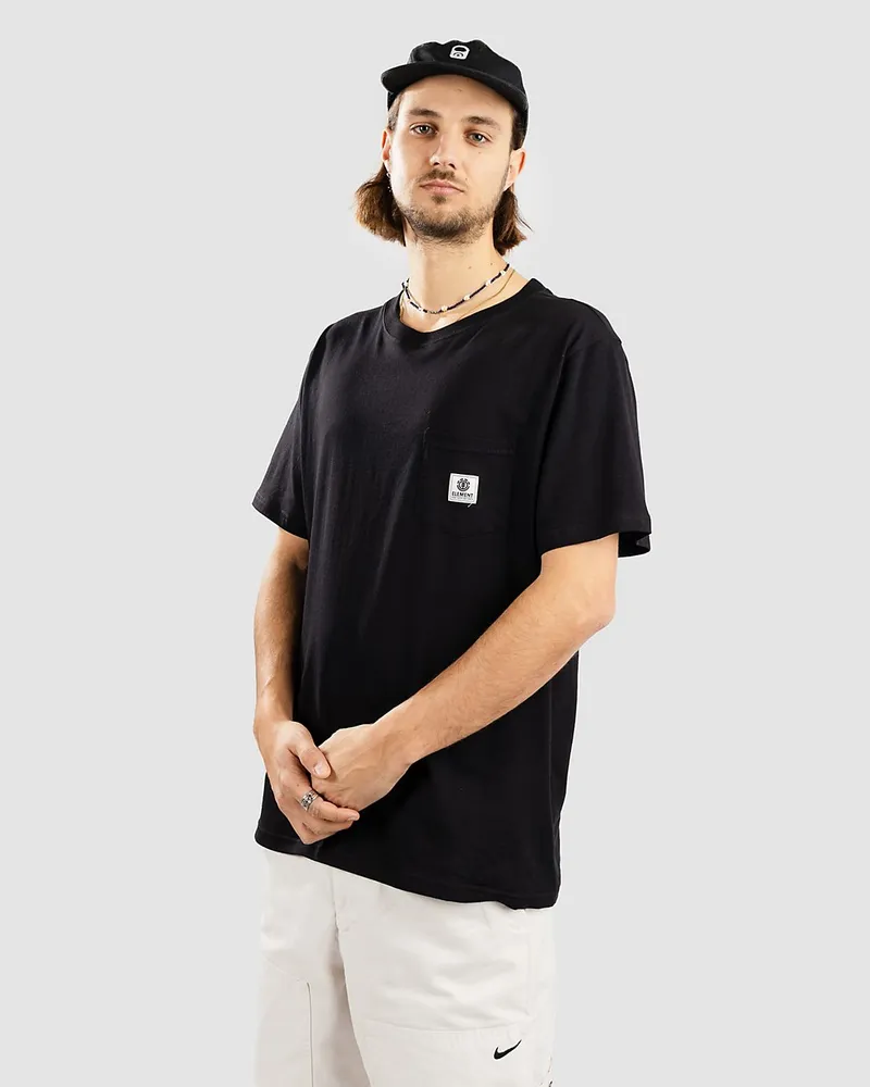 Element Basic Pocket Label T-Shirt Schwarz