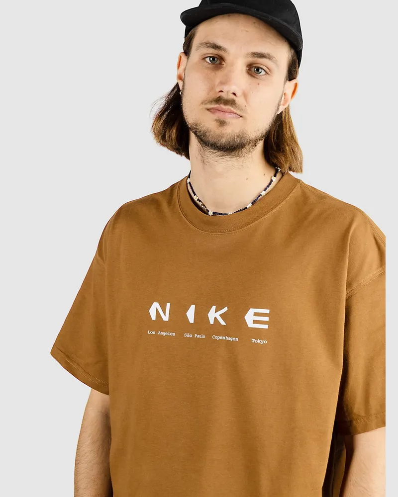 Nike SB City Info T-Shirt Braun