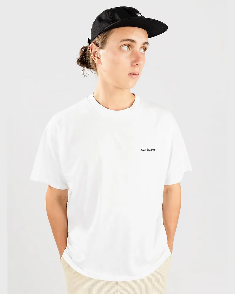 Carhartt WIP Script Embroidery T-Shirt black Weiss