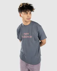 New Balance Linear Logo Relaxed T-Shirt Grau