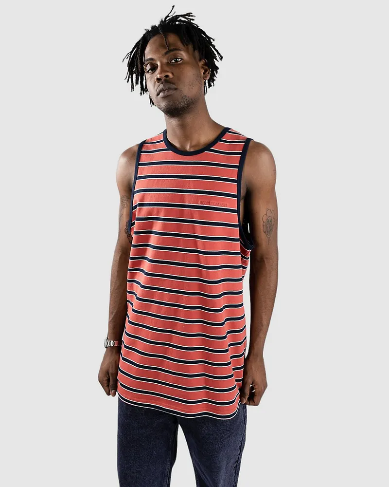 Blue Tomato Striped Tank Top navy Mehrfarbig