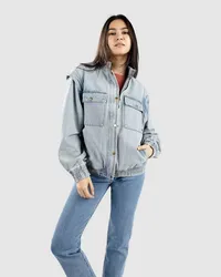 Blue Tomato Oversized Bomber Jeansjacke Blau