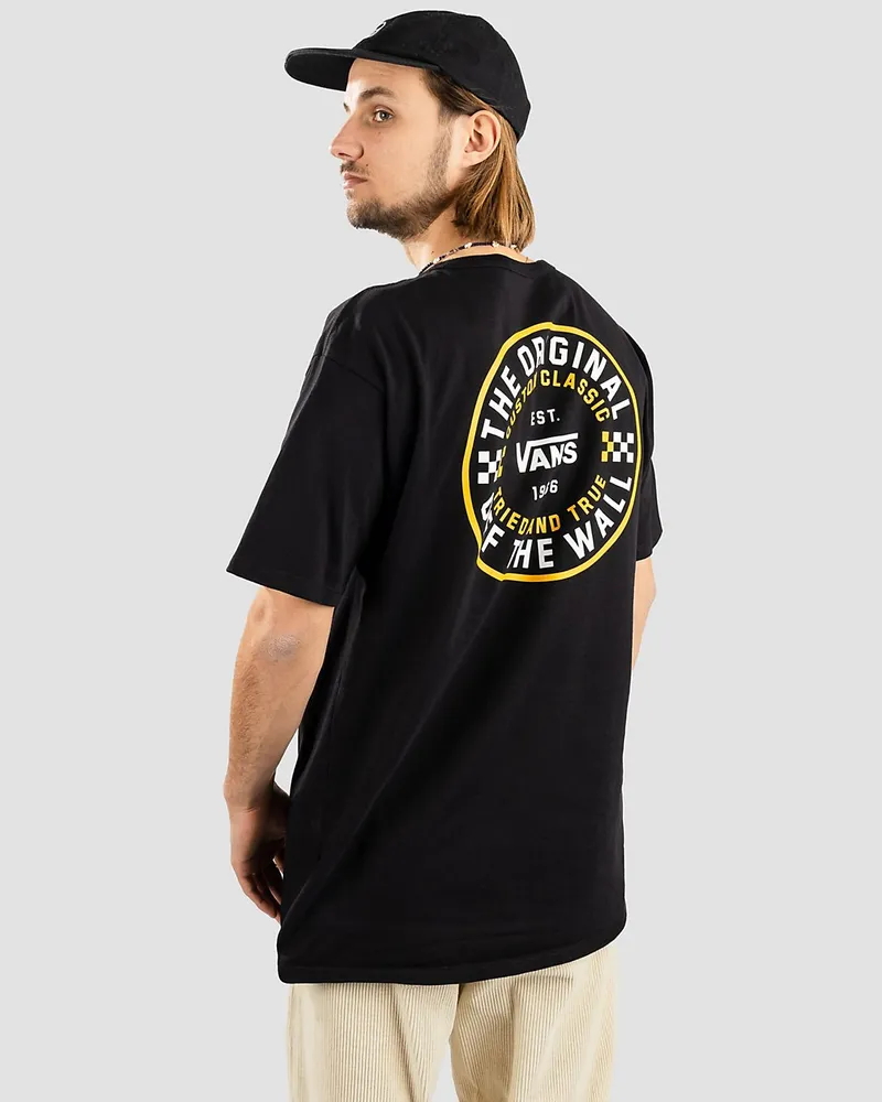 Vans Off The Wall Checker Circle T-Shirt Schwarz