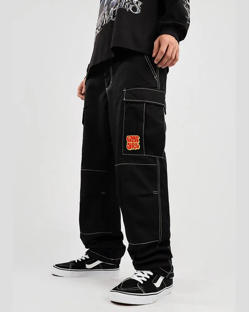 Empyre Sk8 Cargo Emb Stitch Hose Schwarz