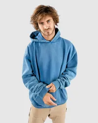 Urban Classics Stone Washed Hoodie Blau