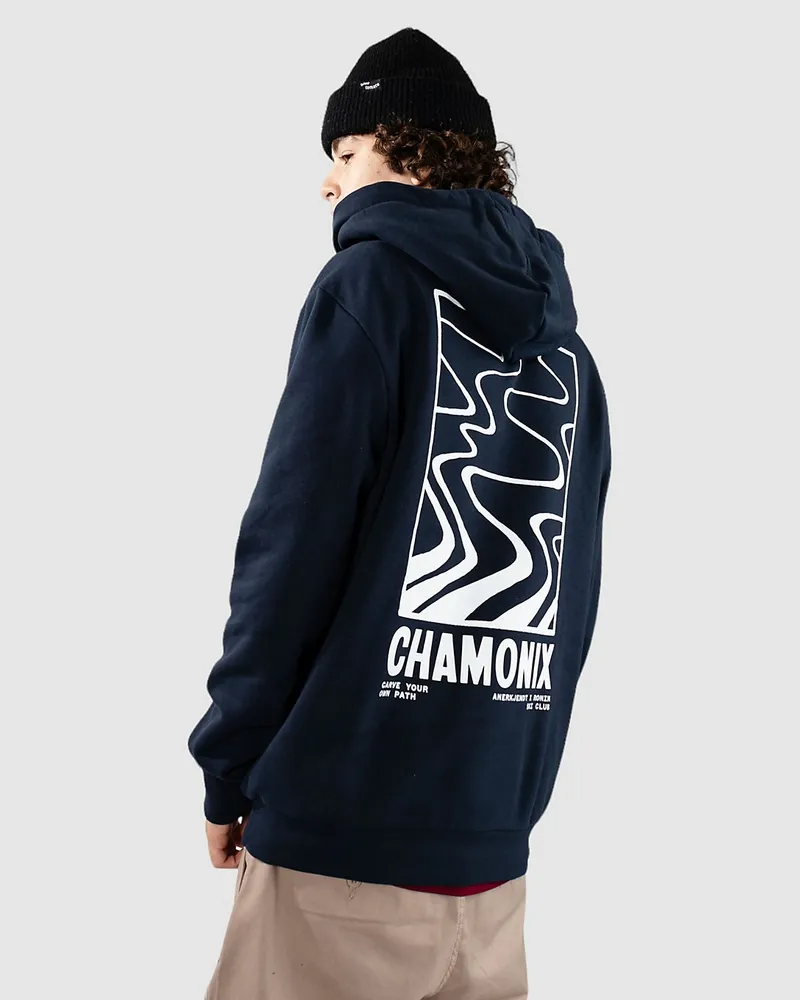 Anerkjendt Akruben Chamonix GOTS Zip Hoodie Blau