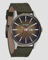 Nixon Sentry Nylon Uhr asphalt Grün