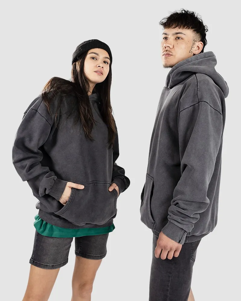 Urban Classics Stone Washed Hoodie Schwarz