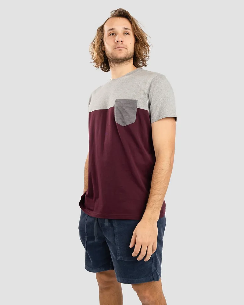 IrieDaily Block Pocket T-Shirt Rot