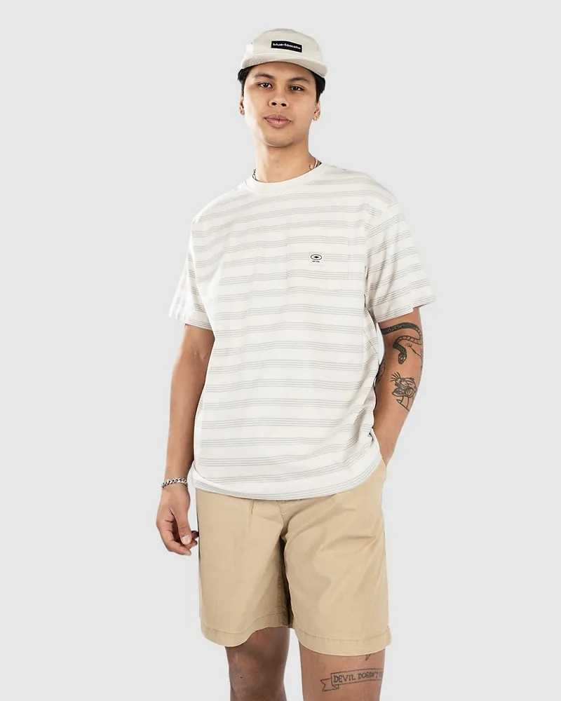 Rip Curl Qsp Stripe T-Shirt Weiss