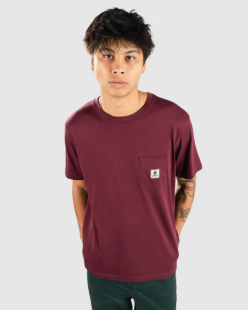 Element Basic Pocket Label T-Shirt Rot