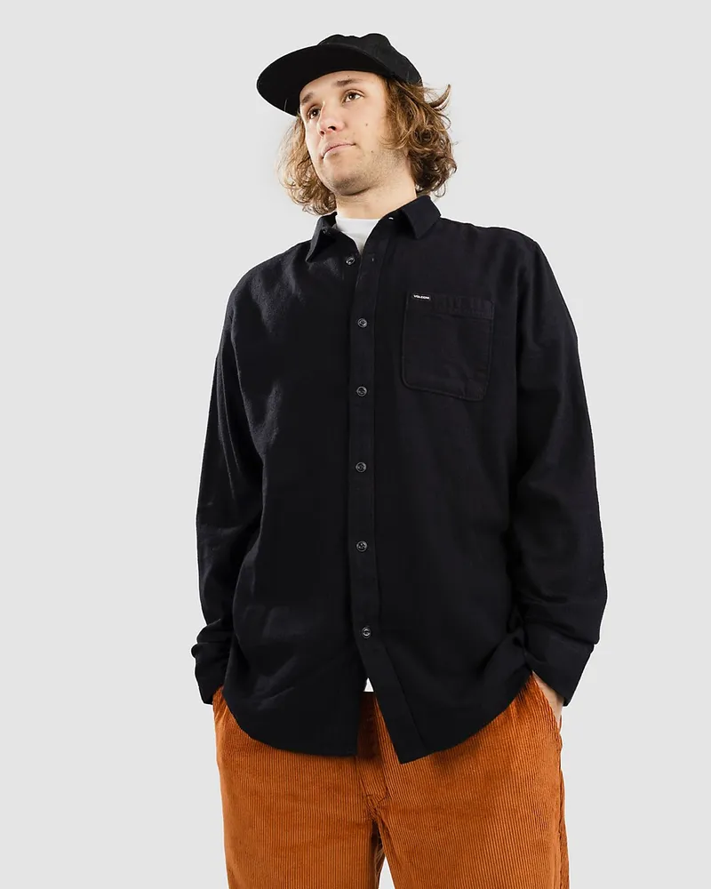 Volcom Caden Solid Hemd Schwarz