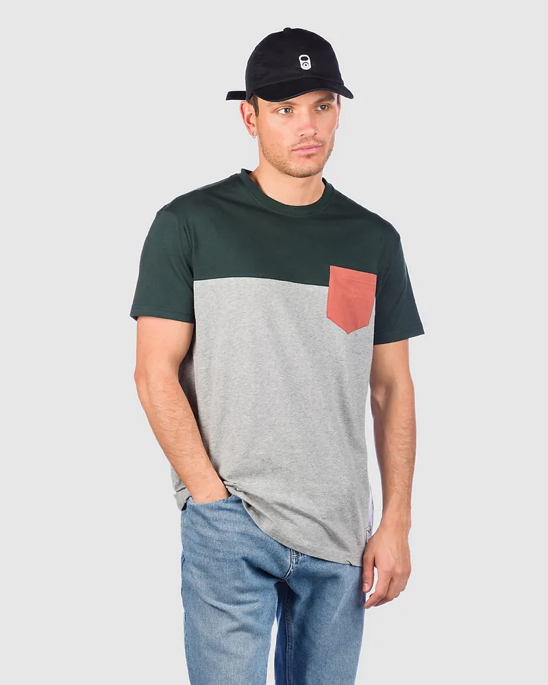 IrieDaily Block Pocket T-Shirt Grau