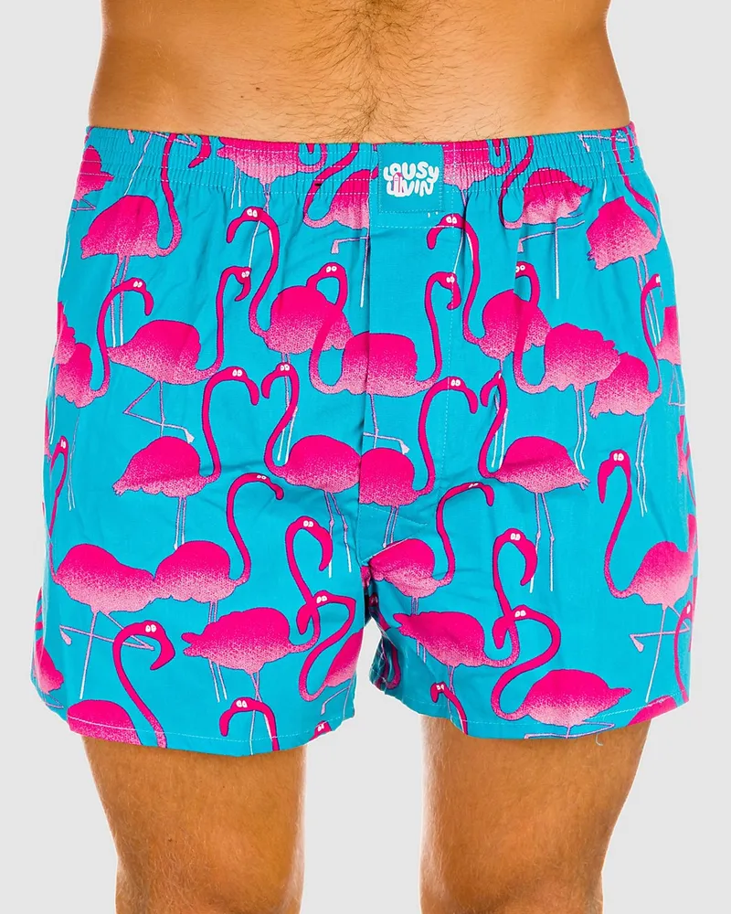 Lousy Livin Flamingo Boxershorts Blau