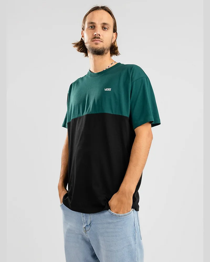 Vans Colorblock T-Shirt botanical garden Schwarz