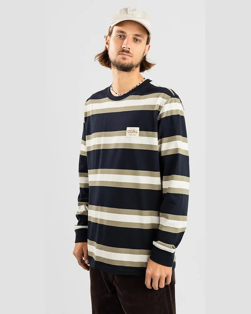 Coal Uniform Stripe Longsleeve Schwarz