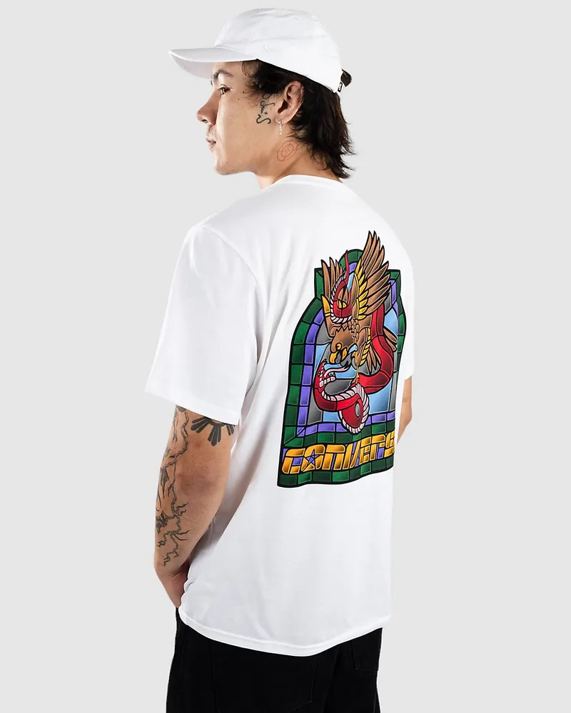 Converse Cons Stained Glass T-Shirt Weiss