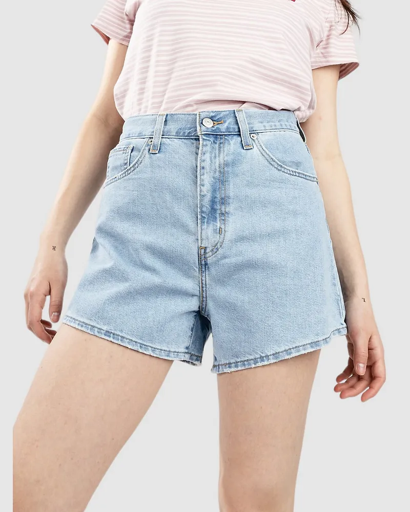 Levi's High Waisted Mom Shorts Blau