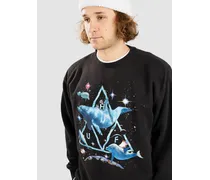 Space Dolphins Wash Crewneck Sweater