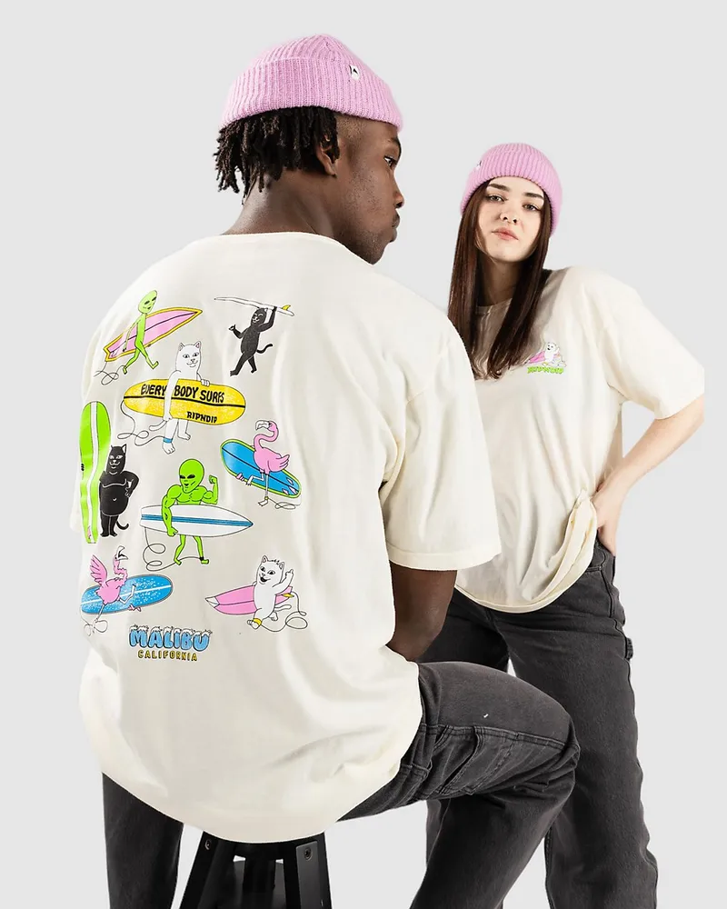 Ripndip Everybody Surf T-Shirt Weiß