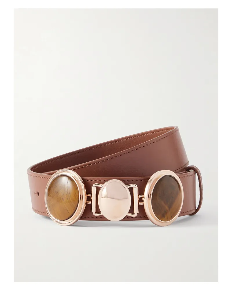 Gabriela Hearst Embellished Leather Belt - Brown Brown