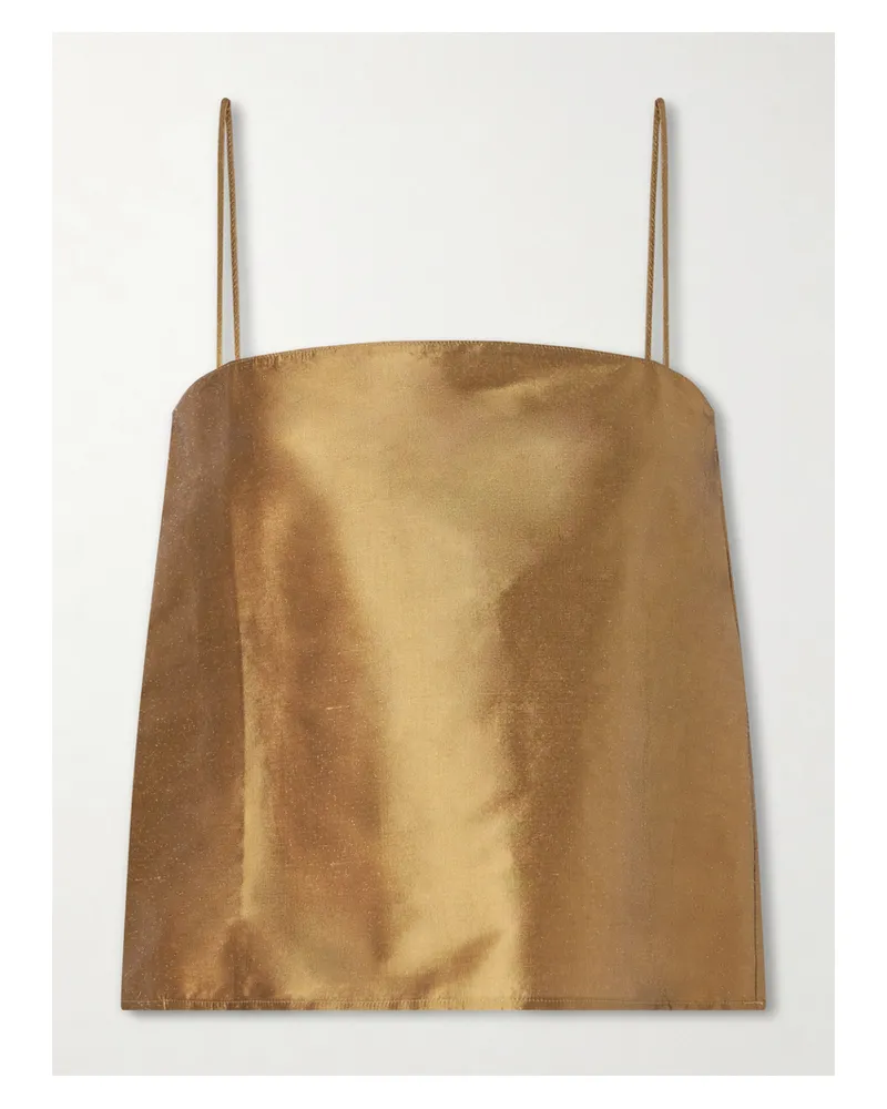 Sara Cristina Ola Silk Top - Gold Gold
