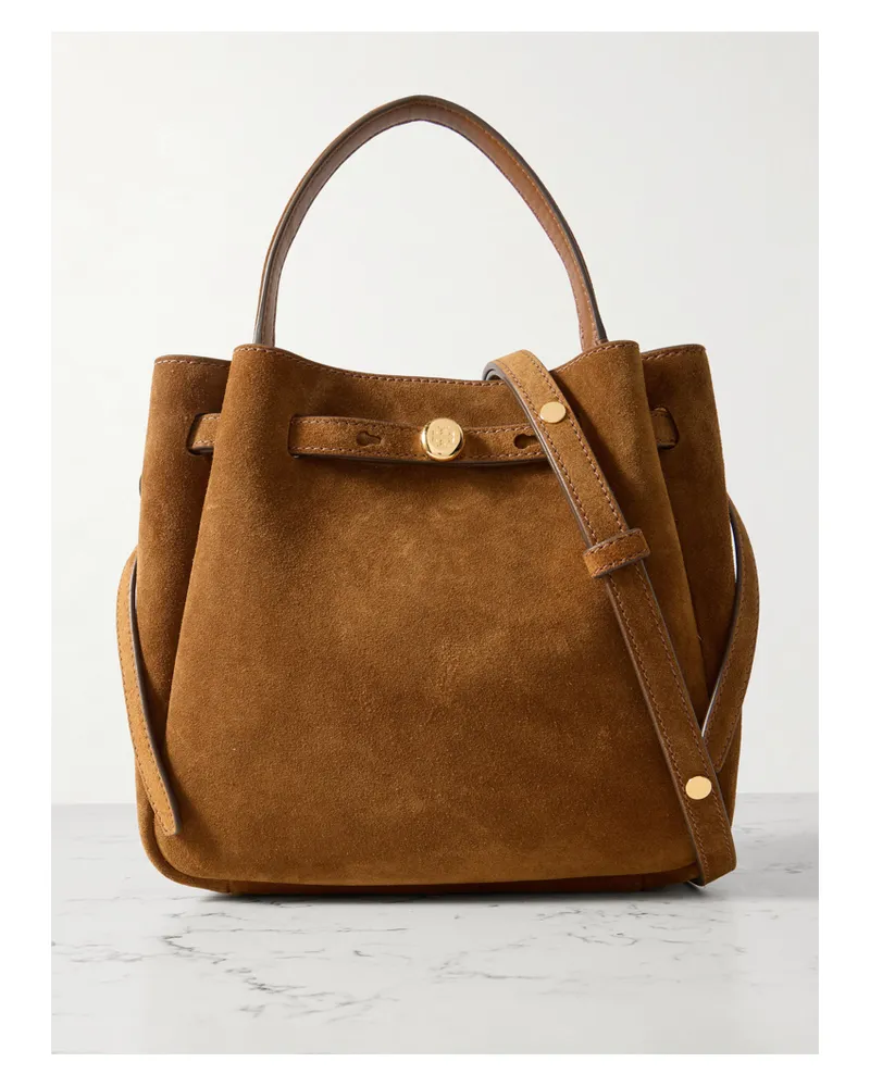 Tory Burch Romy Suede Bucket Bag - Brown Brown