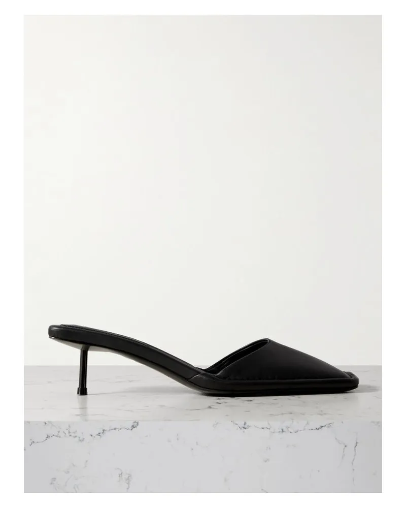 St. Agni Mules Aus Leder - Schwarz Schwarz