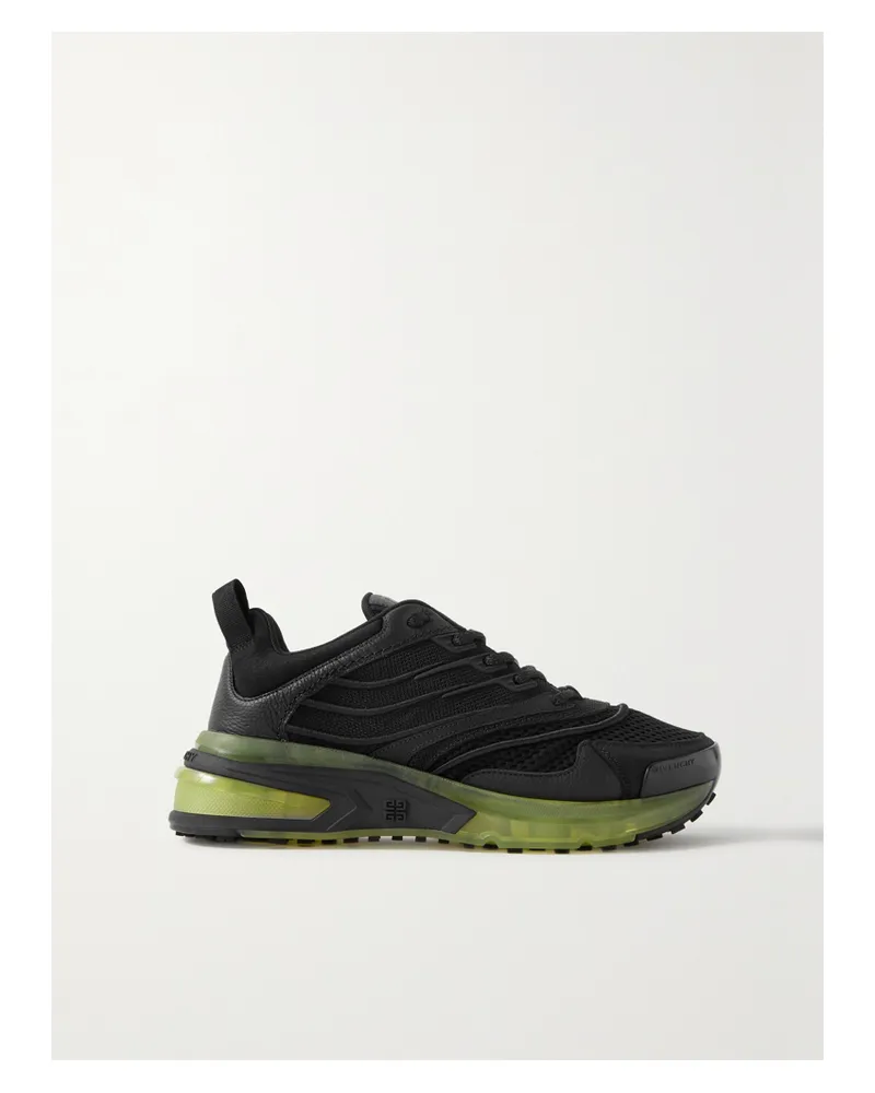Givenchy Giv 1 Sneakers Aus Mesh Mit Leder- Und Velourslederbesatz - Schwarz Schwarz