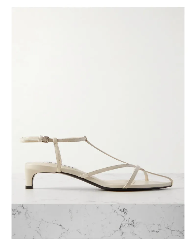 Jil Sander Leather Slingback Sandals - Neutrals Neutrals