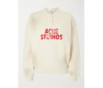 Printed Cotton-jersey Sweatshirt - Neutrals