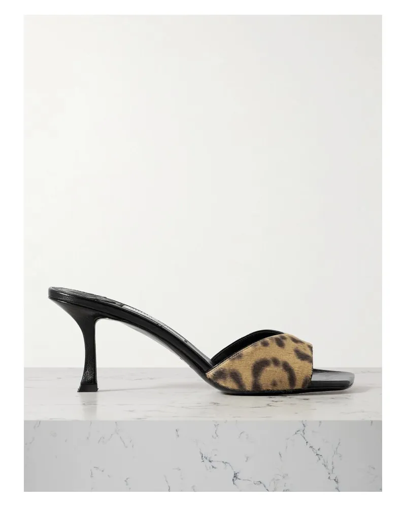 Jimmy Choo Skye 70 Mules Aus Kalbshaar Mit Leopardenprint - Animal-Print Animal-print