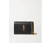 Kate Small Embossed-leather Shoulder Bag - Black