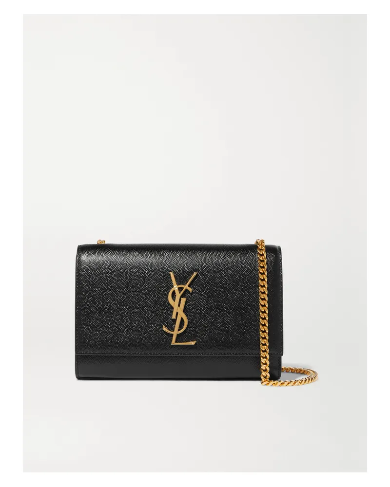 Saint Laurent Kate Small Embossed-leather Shoulder Bag - Black Black