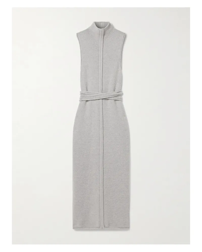 Proenza Schouler Zola Midikleid Aus Strick Mit Bindegürtel - Grau Grau