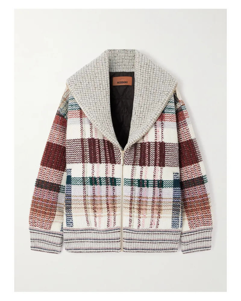 Missoni Cardigan Aus Einer Karierten Wollmischung - Mehrfarbig Mehrfarbig